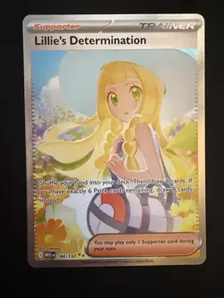 Lillie’s Determination Pokemon Card SIR 184/132 Mega Evolutions English - Image 1
