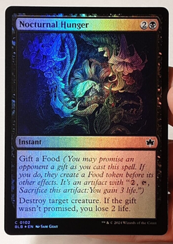 MTG - Bloomburrow - Nocturnal Hunger - Foil - #0102 - Near Mint - Image 1