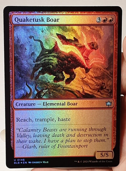 MTG - Bloomburrow - Quaketusk Boar - Foil - #0146 - Near Mint - Image 1