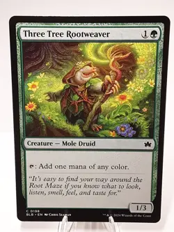 MTG - Bloomburrow - Three Tree Rootweaver - #0198 - Playset x4 - Near Mint - Image 1