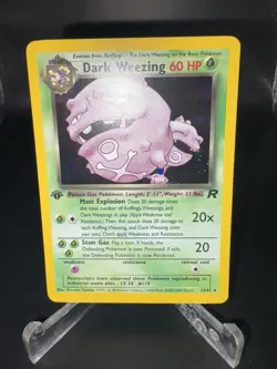 2000 POKEMON TEAM ROCKET DARK WEEZING #14 1ST EDITION HOLO - Image 1