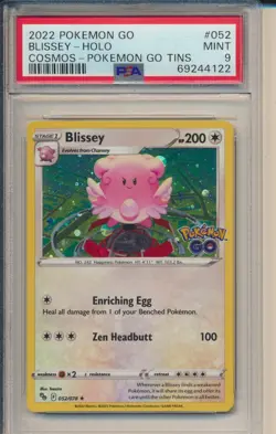 2022 Pokemon Go #052 Blissey Holo Cosmos PSA 9 - Image 1