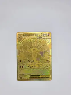 188/132 English Mega Evolutions Lucario Gold Hyper Rare Pokemon TCG Near Mint NM - Image 1