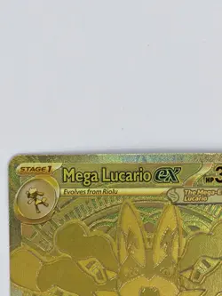 188/132 English Mega Evolutions Lucario Gold Hyper Rare Pokemon TCG Near Mint NM - Image 3