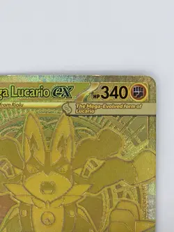 188/132 English Mega Evolutions Lucario Gold Hyper Rare Pokemon TCG Near Mint NM - Image 4