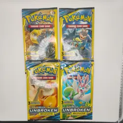 Unbroken Bonds Dollar Store Complete Set Packs ALL 4 Art Works Pokemon - Image 1