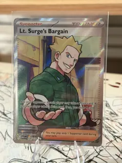 Lt. Surge's Bargain 170/132 Ultra Rare Full Art Pokemon Mega Evolution MINT - Image 1