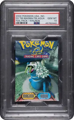 2004 Pokemon EX Team Magma vs Team Aqua Booster Pack Walrein Art PSA 10 GEM MINT - Image 1