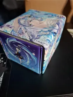 Sexy Ayaka Waifu Leather Deck Box | Yugioh, Pokemon, One Piece, MTG - Image 1