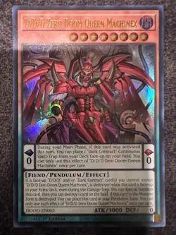 Yugioh D/D/D Zero Doom Queen Machinex DOOD-EN003 Ultra Rare 1st Edition NM - Image 1