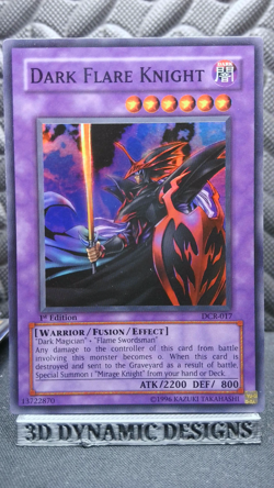 | Yugioh Dark Flare Knight DCR-017 1st Edition Super Rare Dark Crisis LP/MP | - Image 1