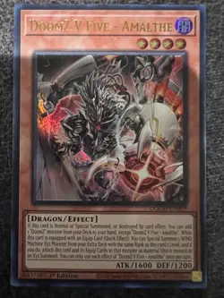 Yugioh DoomZ V Five - Amalthe DOOD-EN009 Ultra Rare 1st Edition NM - Image 1