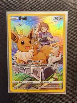 EEVEE TG11/TG30 Brilliant Stars (FRENCH CARD) FULL ART Trainer Gallery Pokemon - Image 1