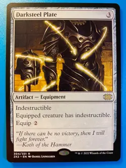 MTG 1x Darksteel Plate # 304 Double Masters 2022 Magic the Gathering Card x1 NM - Image 1