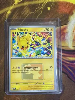 Pokemon TCG Pikachu 225 World Championship 2025 Winner Promo Card - Image 1