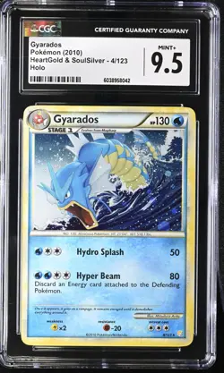 Gyarados 4/123 Heartgold & Soulsilver Holo CGC 9.5 MINT+ (POP 3) Pokemon Card - Image 1