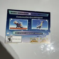Shiny Koraidon Or Miraidon Pokemon Scarlet Violet Code Card - Gamestop - Image 1