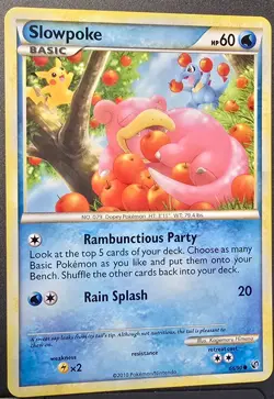 Pokemon Card HeartGold SoulSilver HS Undaunted Common Slowpoke 66/90 - Image 1