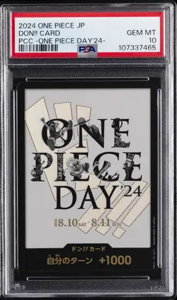 2024 ONE PIECE JAPANESE PREMIUM COLLECTION ONE PIECE DAY'24 DON!! CARD PSA 10 - Image 1