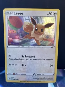 Eevee SWSH212 SWSH: Sword & Shield Promo Cards Holo SWIRL - Image 1
