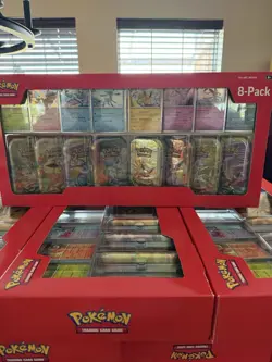Pokemon TCG Prismatic Evolutions Costco 8 Mini-Tin Bundle w/ Promo Cards NEW - Image 1