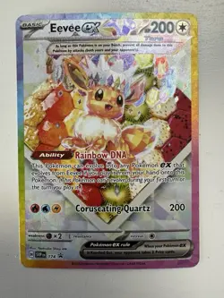 Pokemon TCG Eevee EX 174 Prismatic Evolutions Black Star Promo Card - Image 1
