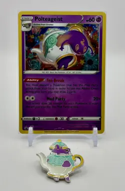 Polteageist Pin - Pokemon Shining Fates Mad Party Pin Collection With Promo Card - Image 1