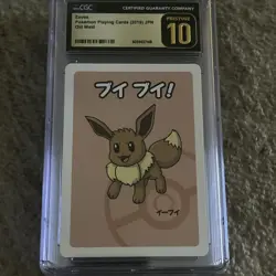 2019 Pokemon Eevee Playing Cards Japanese Old Maid, CGC 10 Pristine - Image 1