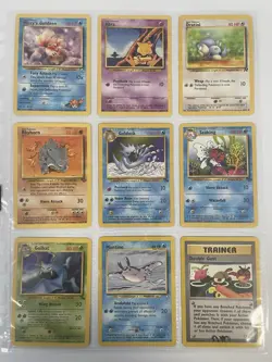Huge Pokemon Vintage Cards Lot (63) Base Set NM-LP WOTC, Jungle, Fossil Binder - Image 3