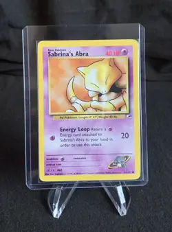 (Unlimited) Pokemon SABRINA'S ABRA Card GYM HEROES Set 91/132 Common LP - Image 1
