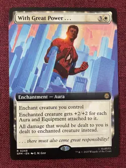 With Great Power #248 EXTENDED NM/M MTG Spiderman Magic Card - Image 1