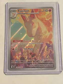 Pokemon Rapidash Holo Illustration Rare Card 189/182 Sv10: Destined Rivals - Image 1