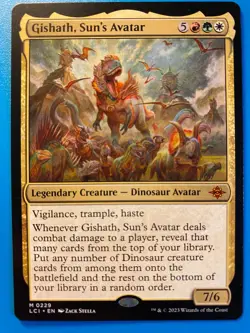 MTG 1x Gishath, Sun's Avatar # 229 Lost Caverns of Ixalan Magic Gathering x1 NM - Image 1