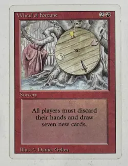 Wheel Of Fortune Revised LP Light Play MTG Magic The Gathering - Image 1
