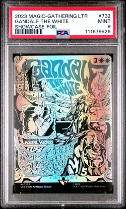 PSA 9 FOIL Gandalf the White Poster 0732 M Borderless, MTG LotR - Image 5