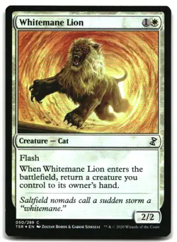 MTG Whitemane Lion FOIL C Time Spiral: Remastered 50 LP - Image 1