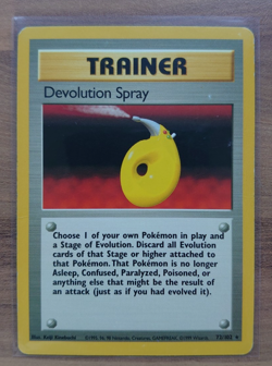 Devolution Spray 72/102, Rare, Base set, Unlimited, Trainer, Pokemon Card - Image 3
