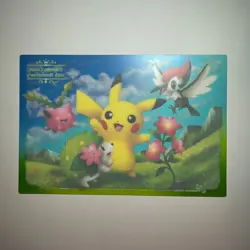 J018 Pikachu Japanese Pokemon Center 20th Anniversary Clear Card 6" x 4" - Image 2