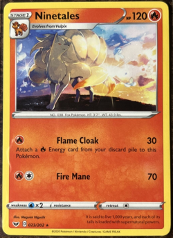 Ninetales 023/202 - Rare - Sword & Shield - Non Holo - NM/M - Pokemon - New - Image 1