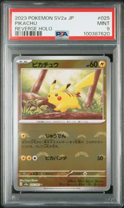 2023 POKEMON JAPANESE SV2A-POKEMON 151 REVERSE HOLO #025 PIKACHU PSA 9 - Image 1