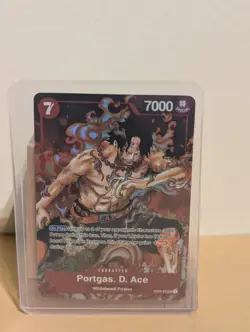 One Piece Card Game: Portgas D Ace Custom Card Rare HQ Proxy Luffy OP02-013 - Image 1