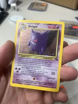 Pokemon TCG Gengar Holo Rare Card 5/62 Fossil Vintage HP-MP - Image 1