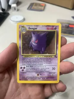 Pokemon TCG Gengar Holo Rare Card 5/62 Fossil Vintage HP-MP - Image 3