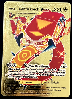 Centiskorch Vmax Gold Foil Textured Display Card - Image 1