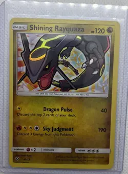 Pokemon TCG Shining Rayquaza Holo Rare Card Shining Legends 56/73 - Image 1