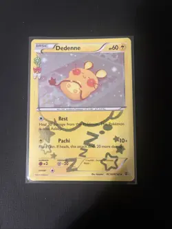 Pokemon Dedenne RC10/RC32 Generations Holo TCG Card Radiant Collection - Image 1