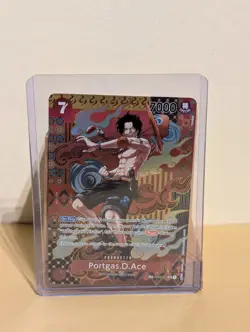 One Piece Card Game: Portgas D Ace Custom Card Rare HQ Proxy Custom OP02-013 - Image 1