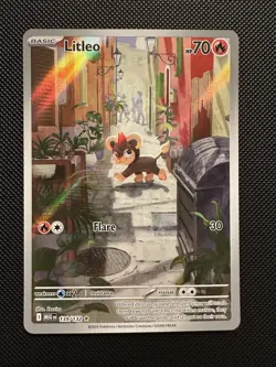 Pokemon TCG Litleo IR 139/132 Illustration Rare Pokemon Card Mega Evolution - Image 1