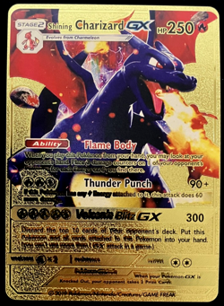Charizard Gx Gold Foil Textured Display Card - Image 1