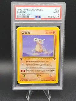 Pokemon Card 50/64 Cubone 1st Edition Jungle English - PSA 9 NEW CERT - Image 1